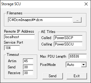 SCUの設定画面